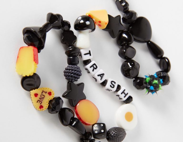 Bershka Fun Eten Necklace Sieraden Heren Zwart | 7Dzli7YMbSj