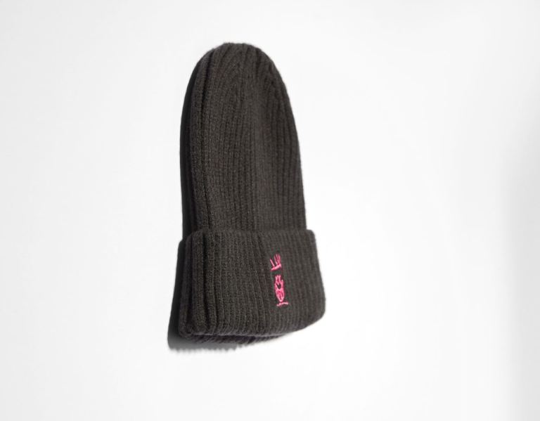 Bershka Funny Embroidered Beanie Caps Heren Zwart | C5TnTMm6A6B