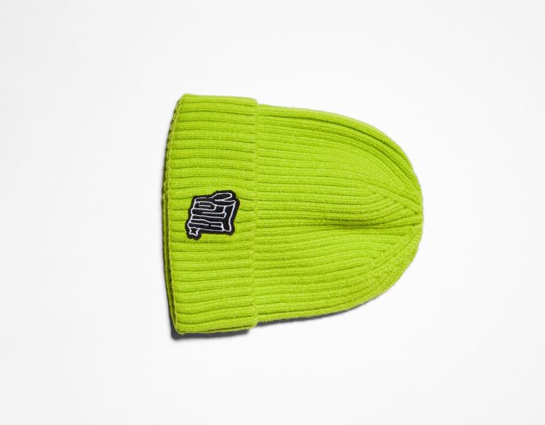 Bershka Funny Embroidered Beanie Caps Heren Lichtgroen | hoYy5D0QDZ0