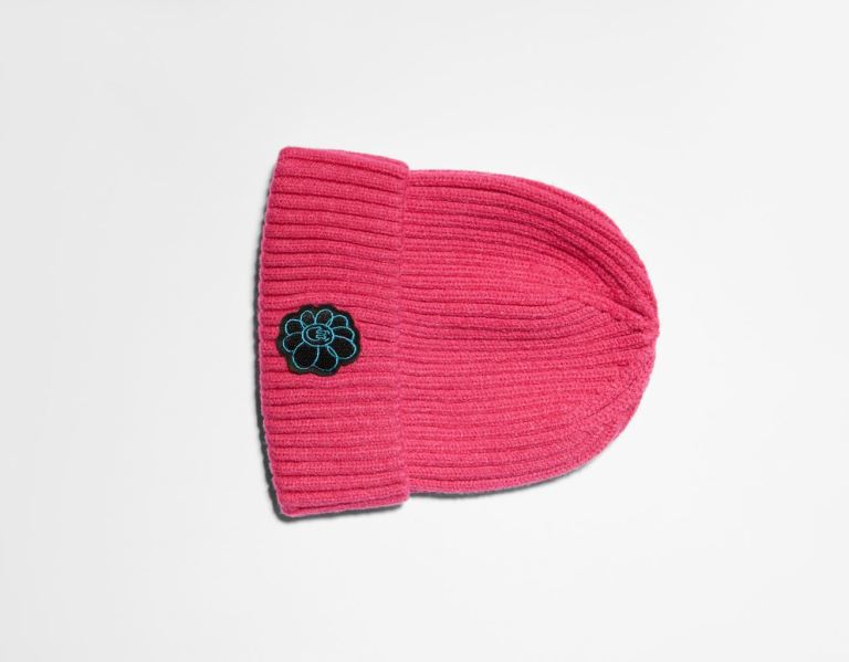 Bershka Funny Embroidered Beanie Caps Heren Fuchsie | ujY99v4W9Ij