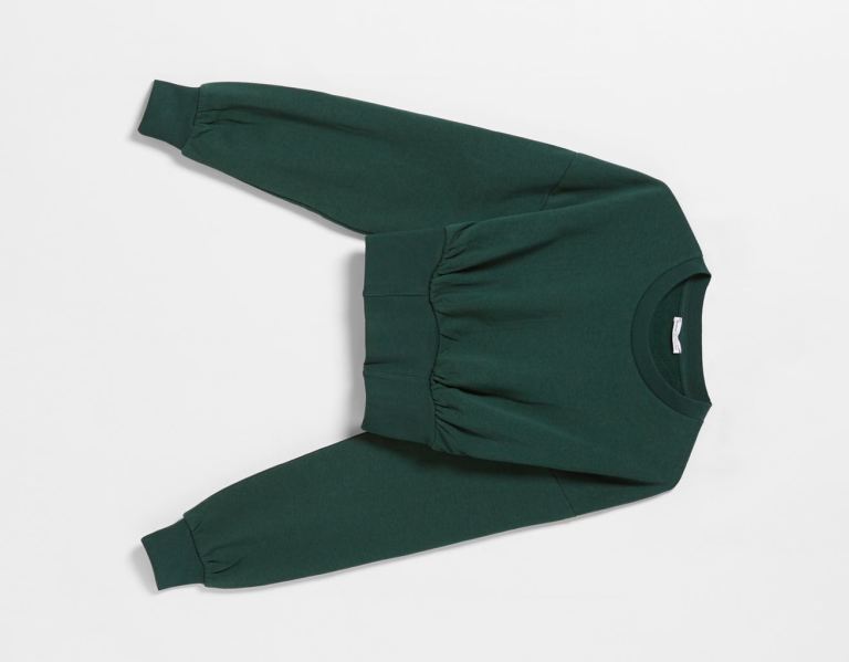 Bershka Geribbeld Corset Sweatshirts Dames Groen | jEU7So78C4F