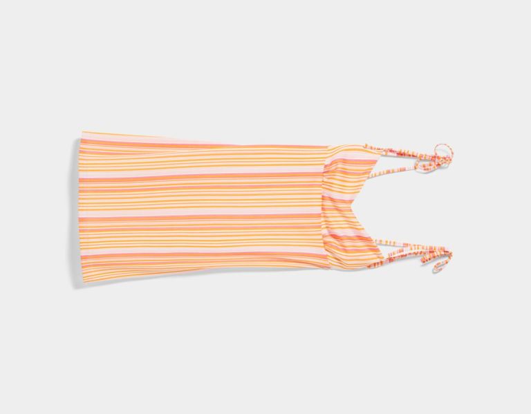 Bershka Gestreept Mini With Straps Jurken Dames Oranje | 7Rsntz6hYnx