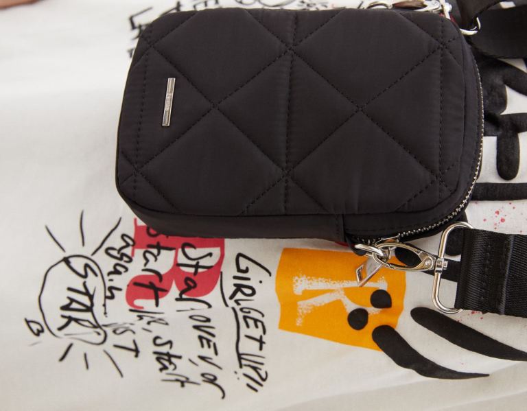 Bershka Gewatteerd Mobile Phone Tassen Dames Zwart | KlnPOcxY2Se