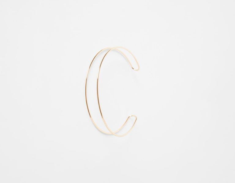 Bershka Gold-colored Choker Necklace Sieraden Dames Goud | pD5zfZofRwr