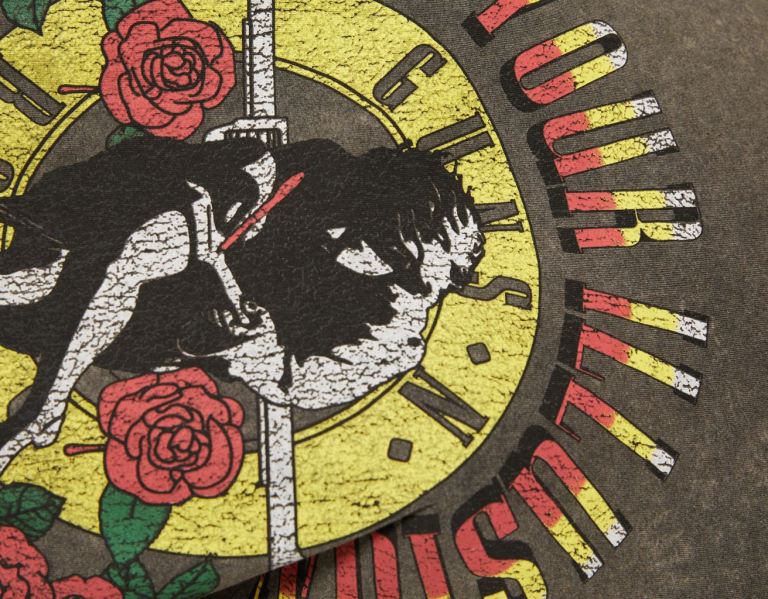 Bershka Guns N’ Roses Print Kort Sleeve T-shirts Dames Grijs | h7dAmbjwWjB