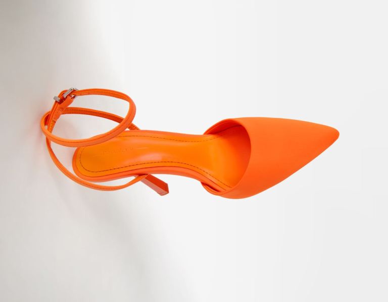 Bershka Hak Slingback Riemen Hakken Schoenen Dames Oranje | HvGIA7kNEjm