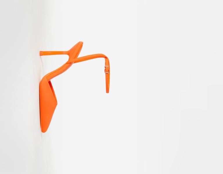 Bershka Hak Slingback Riemen Hakken Schoenen Dames Oranje | HvGIA7kNEjm