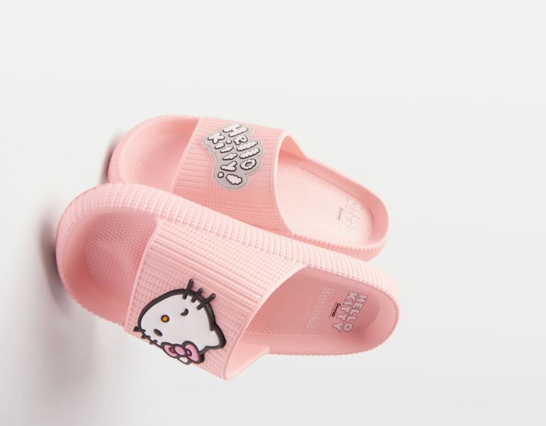 Bershka Hello Kitty Platte Sandalen Dames Roze | QWSw7CJDxLw