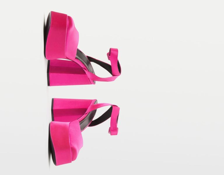 Bershka High-heel Xl Platform Sandals Hakken Dames Fuchsie | KEMsNwsqJG1