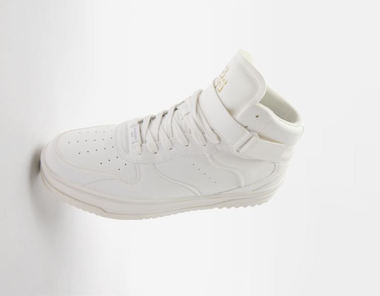 Bershka High-top Enkellaars Heren Wit | 5SxtANVoWtM