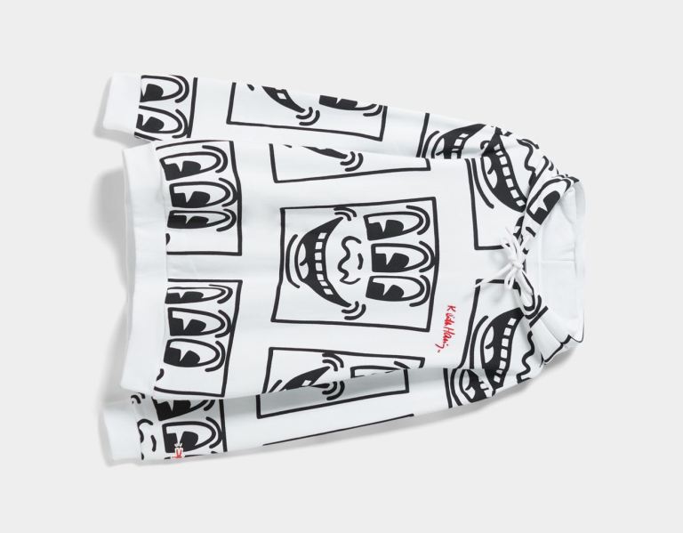 Bershka Hoodie With Keith Haring Print Trainingspak Heren Wit | yO63HdgdQCc