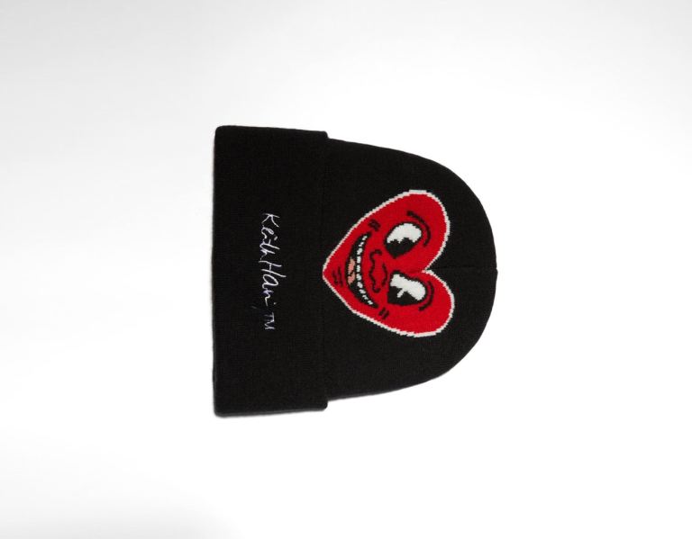 Bershka Keith Haring Beanie Caps Heren Zwart | Btd8aPOiE78