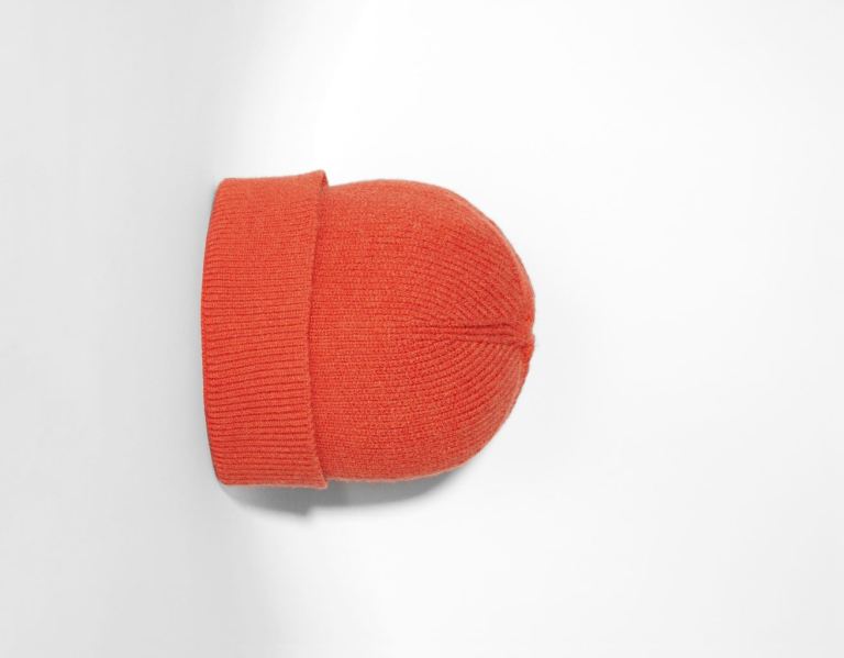 Bershka Kort Beanie Caps Heren Oranje | cYHSqy4WRZl