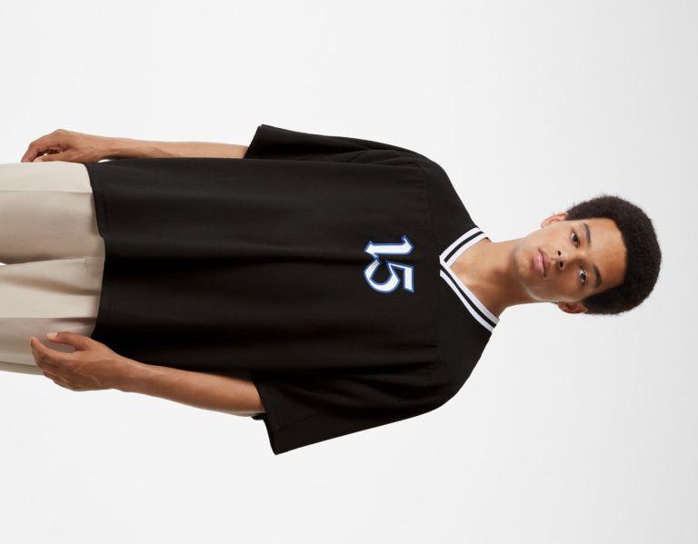 Bershka Kort Sleeve Basketball With Print T-shirts Heren Grijs | oh0KtoMOxl2