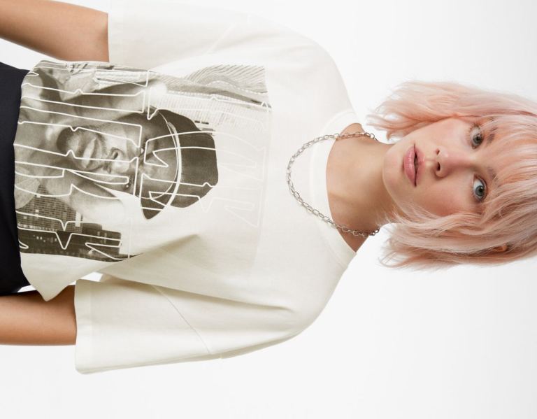 Bershka Kort Sleeve Ice Cube Print T-shirts Dames Wit | SwrG2gJdkMw