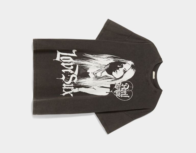 Bershka Kort Sleeve With An Avril Lavigne Print T-shirts Dames Zwart | iqtfl8Ouymk