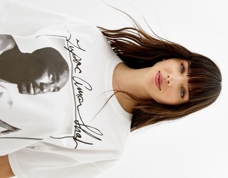 Bershka Kort Sleeve With Tupac Print T-shirts Dames Wit | as8aoulEC8l