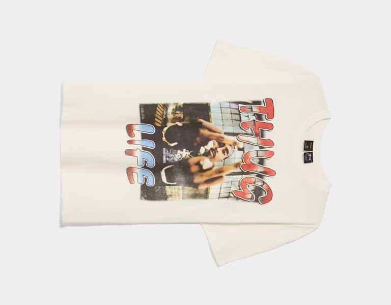 Bershka Kort Sleeve With Tupac Print T-shirts Dames Wit | kyGlRX3bOqy