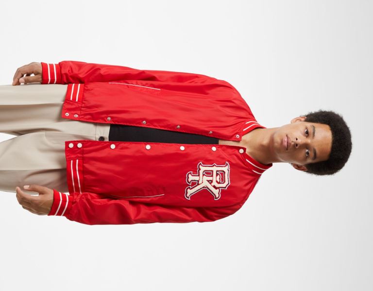 Bershka Lichtgewicht Faux Nylon Varsity Jassen Heren Rood | fEQjUThUUSv