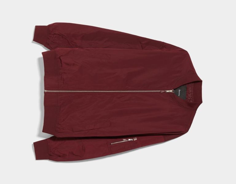 Bershka Lichtgewicht Nylon-effect Bomber Jassen Heren Donkerrood | jy3eLRpuMgo