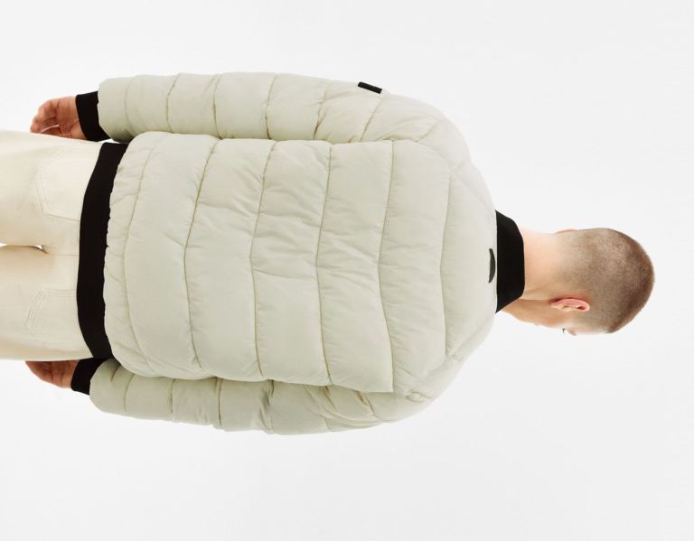 Bershka Lichtgewicht Puffer Bomber Jassen Heren Wit | 3XYjcC2SEsK