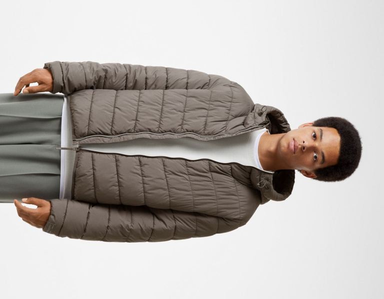 Bershka Lichtgewicht Puffer Jassen Heren Grijs | ECtBsuQ6Ou3