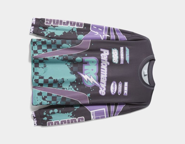 Bershka Long Sleeve With Motorcycle Race Print T-shirts Heren Zwart | Xh5ZmGwbkRN