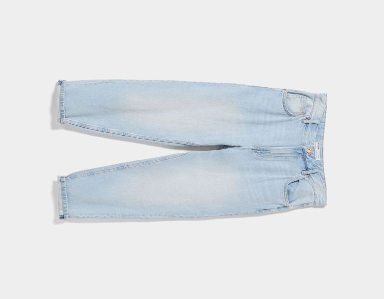 Bershka Loose-fit Jeans Heren Lichtblauw | qxPtB9a6LiK