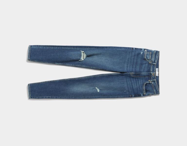 Bershka Low-rise Mager Jeans Dames Blauw | 9HF1tKNkxxq