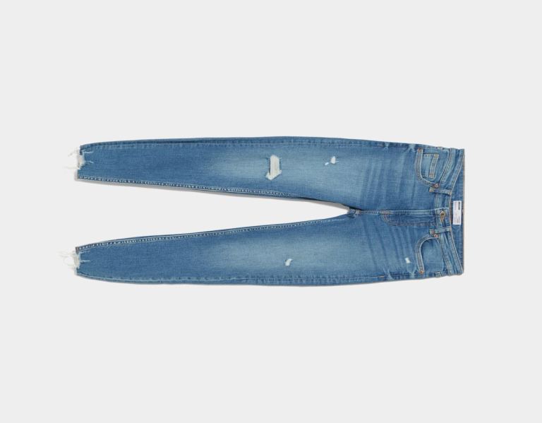 Bershka Low-rise Mager Jeans Dames Lichtblauw | b2nbAOc81ZK