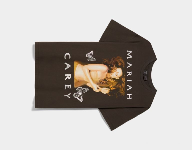 Bershka Mariah Carey Kort Sleeve T-shirts Dames Zwart | 9AifcAnMlgQ