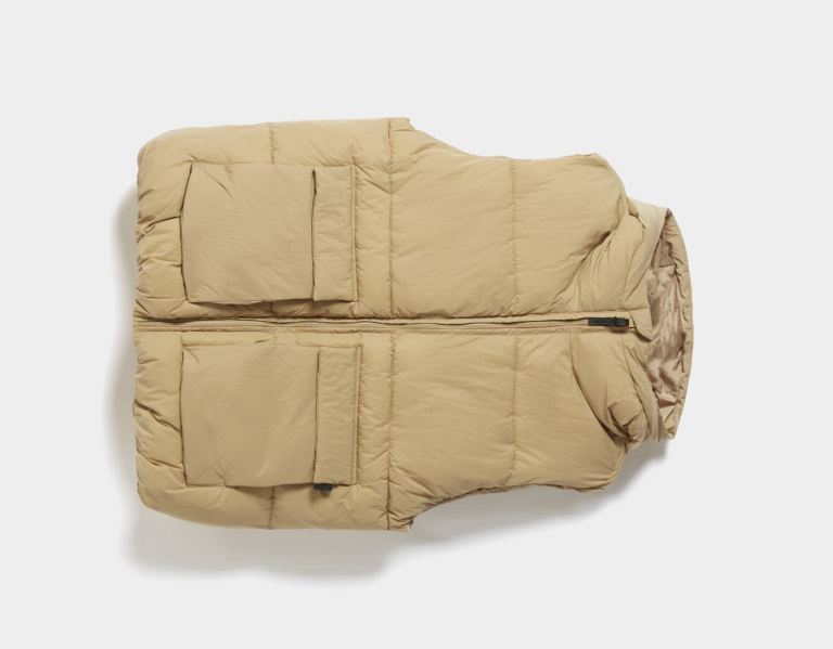 Bershka Met Capuchon Puffer Gilet Heren Bruin | uVLlHBw1hME