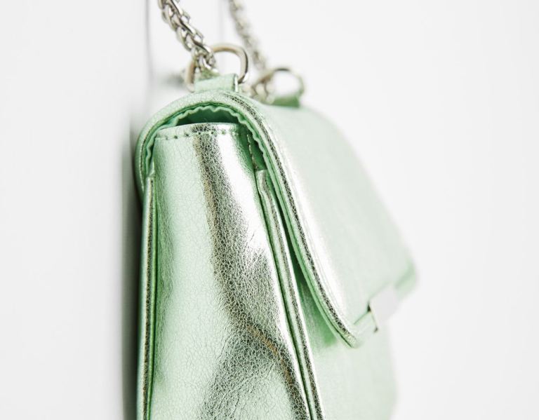 Bershka Metallic Mini Tassen Dames Groen | bK4PjEiTh0G