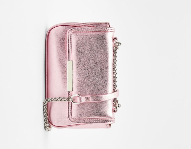 Bershka Metallic Mini Tassen Dames Roze | X09Fv1bh3g1