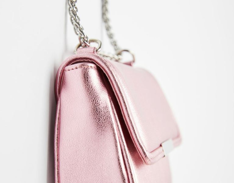 Bershka Metallic Mini Tassen Dames Roze | X09Fv1bh3g1