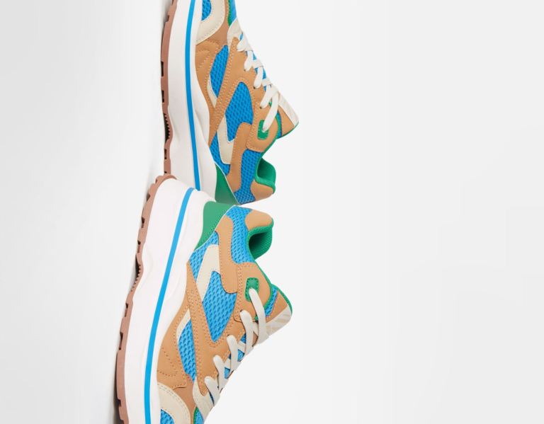 Bershka Multicolored With Topstitching Detail Sneakers Dames Gekleurd | zhmbEizKjn8