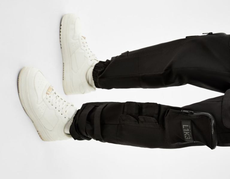 Bershka Multipocket Joggers Broek Heren Zwart | QzkDw7CYRnQ