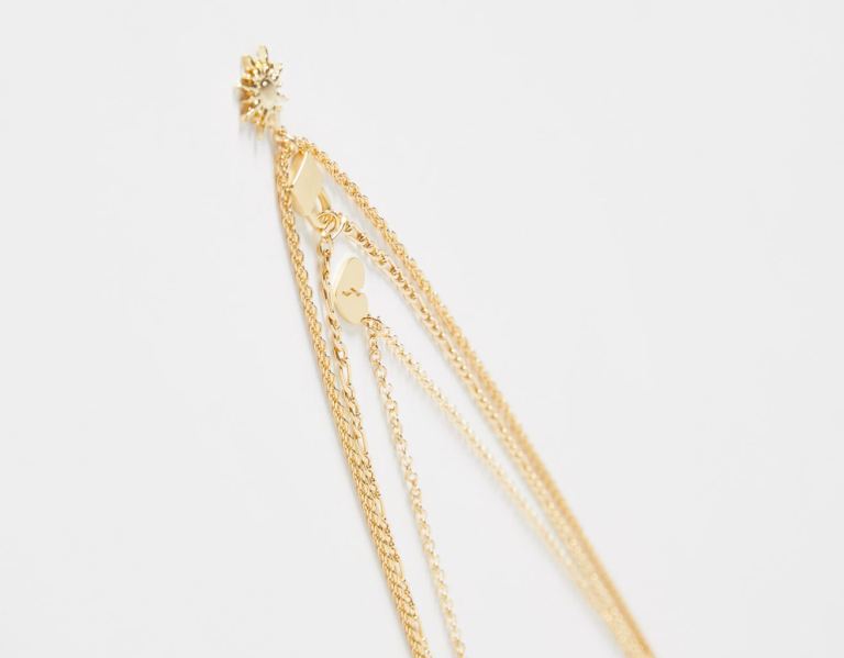 Bershka Necklace With Padlock Sieraden Heren Goud | eK9BMGjdoaE