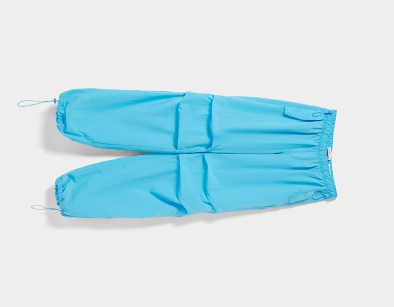 Bershka Nylon Joggers Parachute Dames Blauw | XK0OsiBFPdI