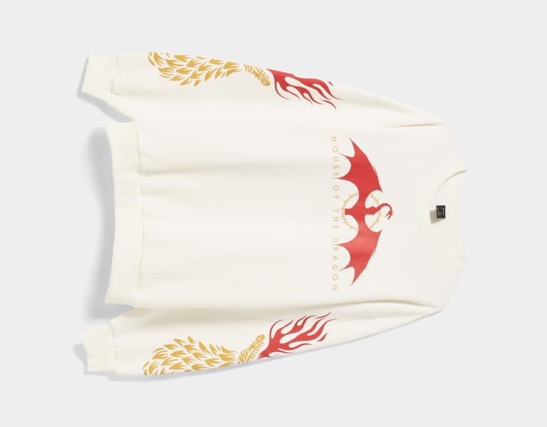 Bershka Oversize Crew Neck House Of Dragons Sweatshirts Heren Room | TLtyuZIT9l5