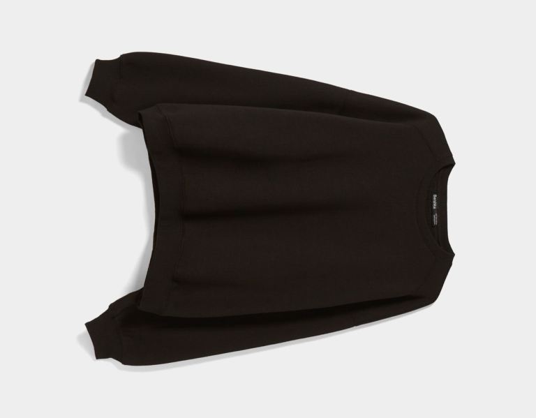 Bershka Oversize Crew Neck Sweatshirts Dames Zwart | pmOYZAclghH