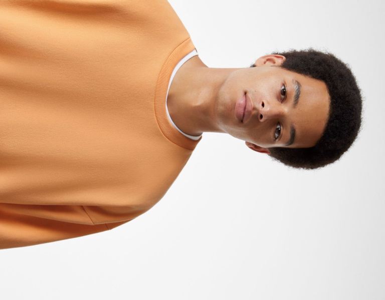 Bershka Oversize Crew Neck Sweatshirts Heren Oranje | 7DHuazFoQ4y