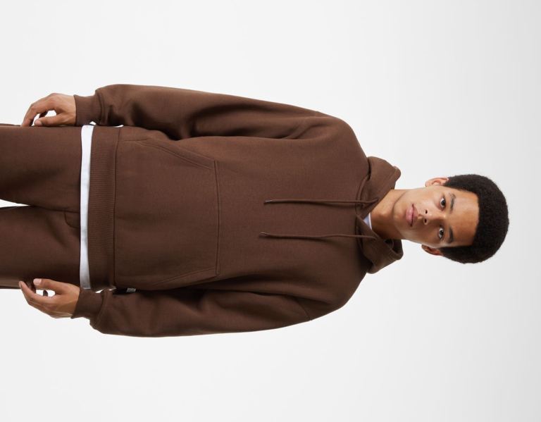 Bershka Oversize Hoodie Heren Bruin | 8Sm6ZfkDKJ5