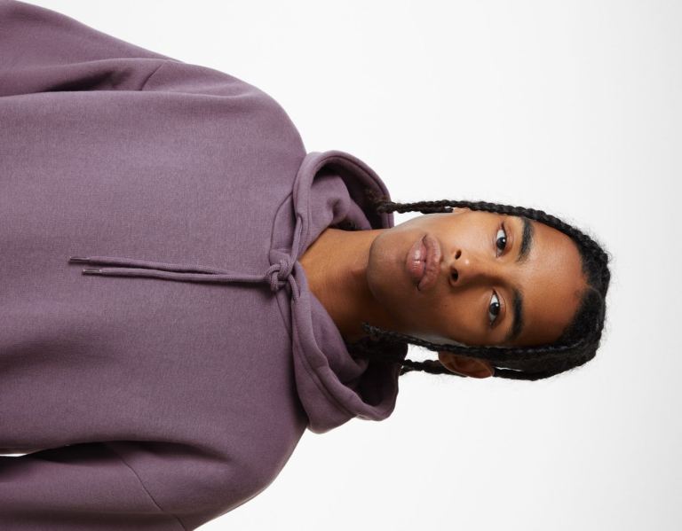 Bershka Oversize Hoodie Trainingspak Heren Paars | GyxRkVJntOe