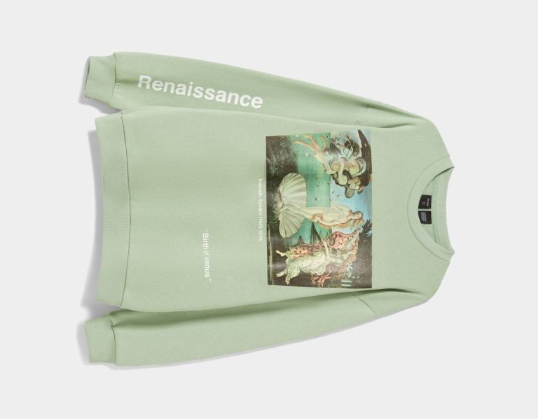 Bershka Oversize Museo De La Scala Crewneck Sweatshirts Heren Groen | Kpq4xHIxrXB