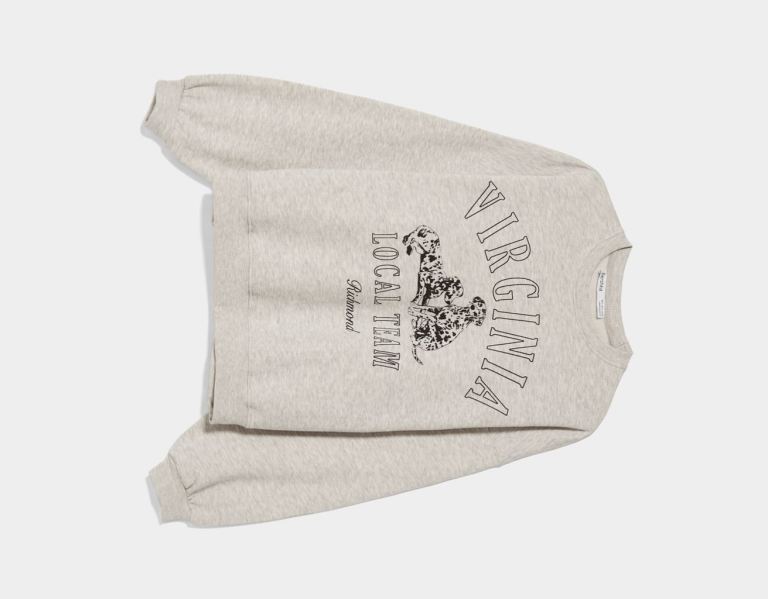 Bershka Oversize Printed Sweatshirts Dames Grijs | dihFEIZmsH5