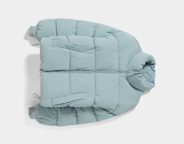 Bershka Oversize Puffer Jassen Dames Blauw | c6tXU1iIPg0