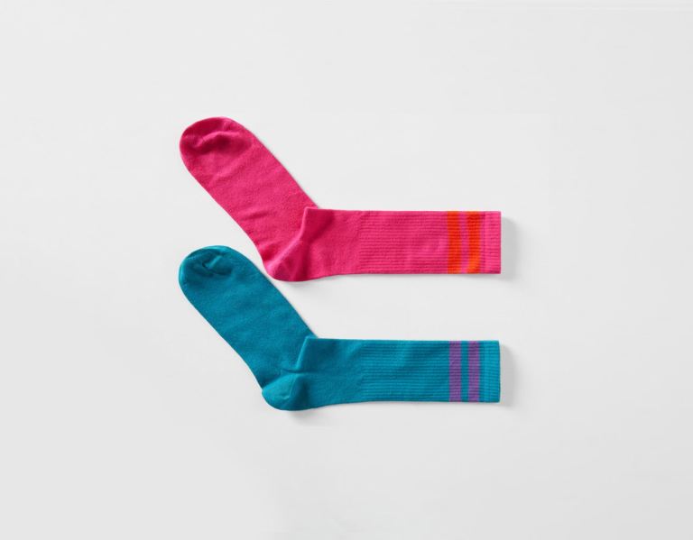 Bershka Pack Of 2 Pairs Of Color Block Sokken Heren Fuchsie | QTlibN8dsh9