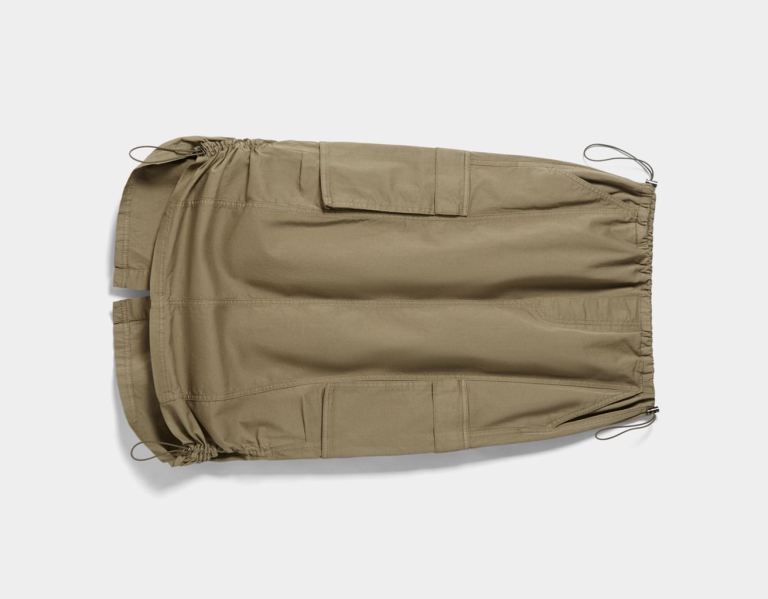 Bershka Parachute Midi Skirt Cargo Dames Khaki | iCjhavDnZ9S