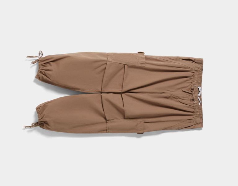 Bershka Parachute Pants Cargo Dames Bruin | ze7gBO9s2mZ